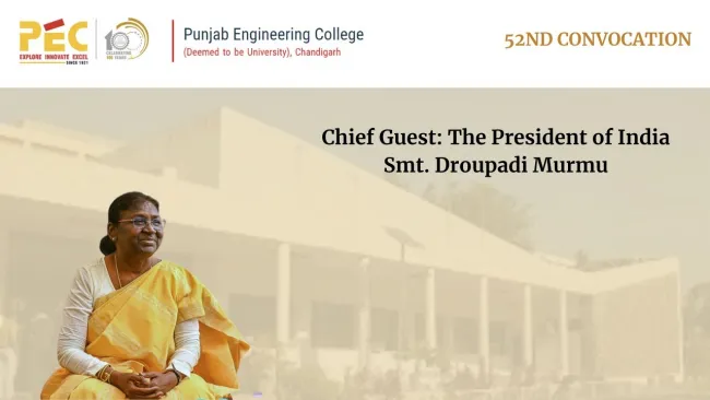 Embedded thumbnail for President at PEC Chandigarh
